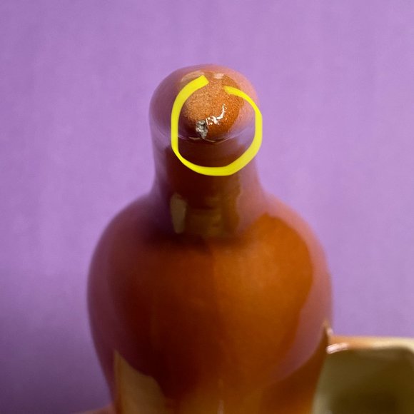 MidCentury 1950’s Dachshund Kitschy Ceramic Dresser Caddy Trinket Planter - Picture 7 of 9